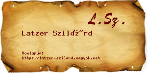 Latzer Szilárd névjegykártya